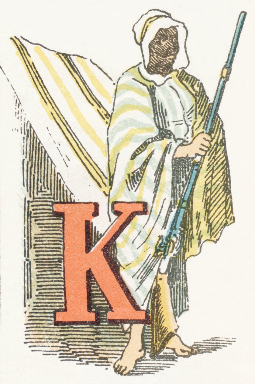 K - Kabyle - Childish Alphabet, Editions Gordinne 1920 by Unbekannt