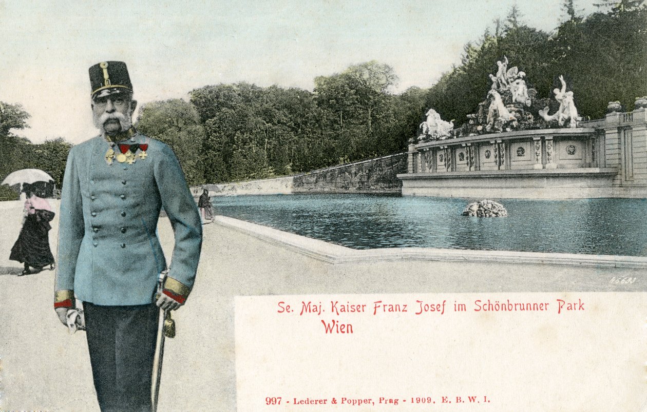 Kaiser Franz Joseph in Schönbrunn Palace Park by Unbekannter Künstler
