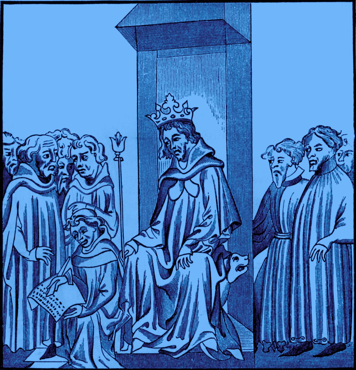 King of the Franks amongst military chiefs by Unbekannter Künstler