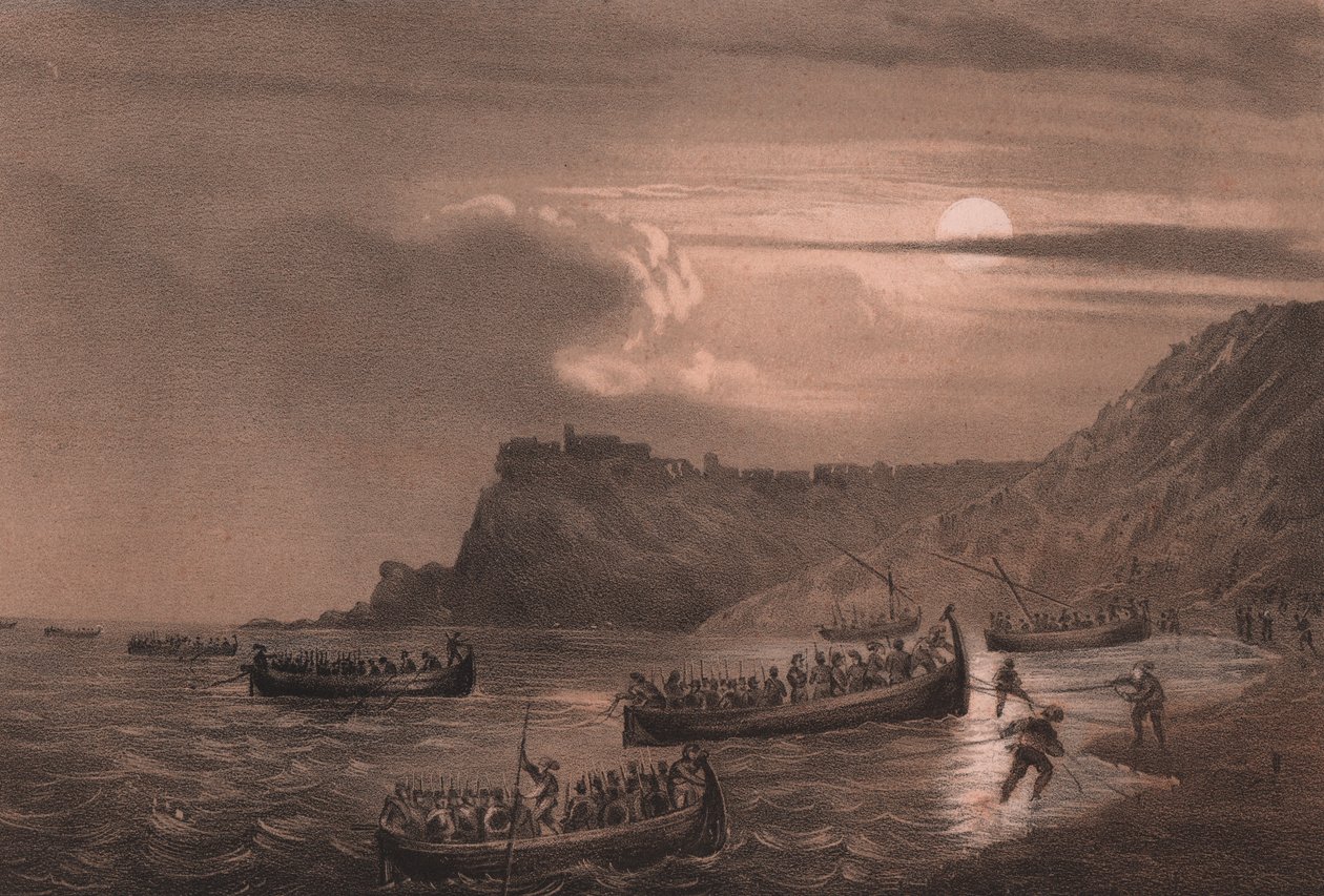 Landing of First Fleet of Garibaldi's Men at Fort Scilla, Calabria