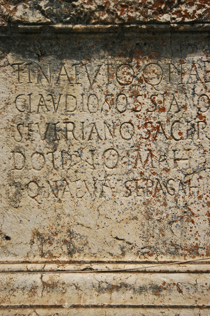 Lebanon, Baalbek (1st century AD), engraving in the Great Court by Unbekannt