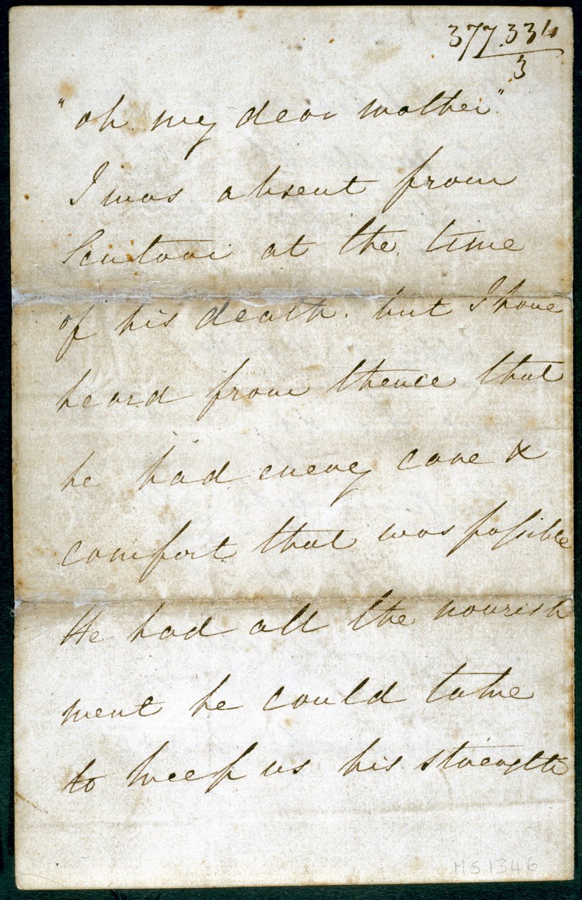 Letter from Florence Nightingale, May 1856 by Unbekannt