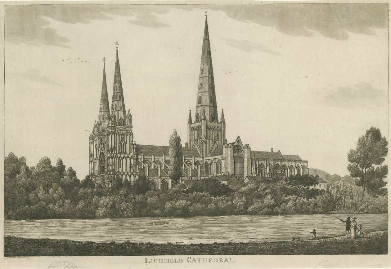 Lichfield Cathedral - South View by Unbekannt