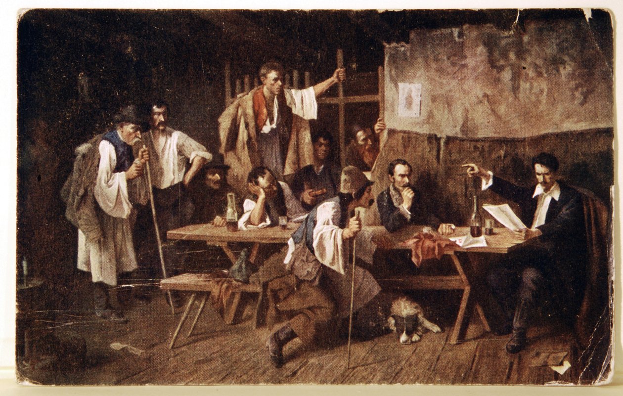 Literature. The Hungarian poet Petofi by Unbekannter Künstler