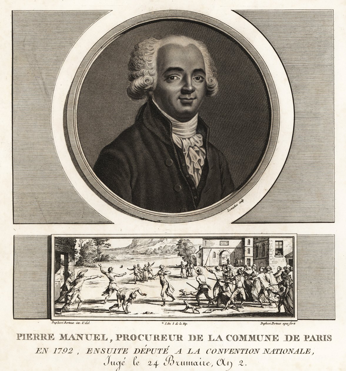 Louis Pierre Manuel, Writer, Procurer to the Commune of Paris, Guillotined 1793 by Unbekannt