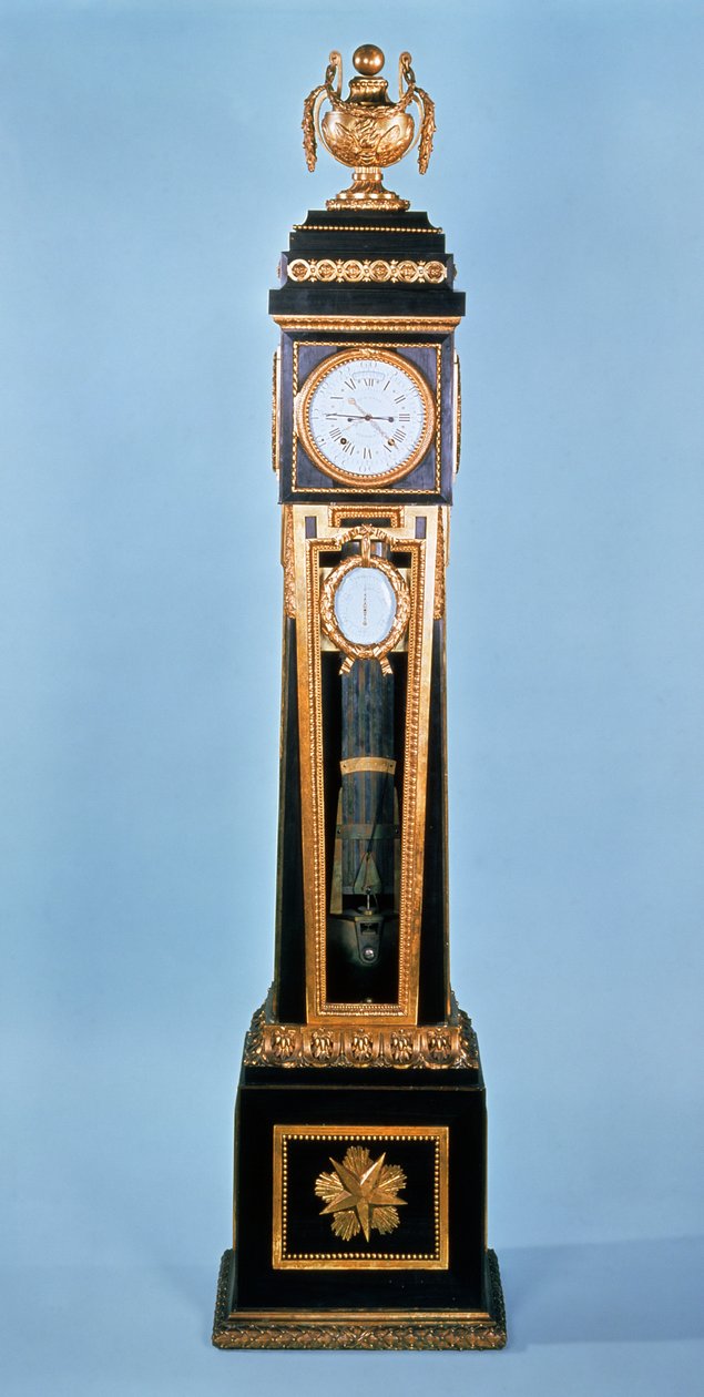 Louis XVI Ebony Veneered Equation Long-Case Clock, by Ferdinand Berthoud, Paris, Late 18th Century by Unbekannt