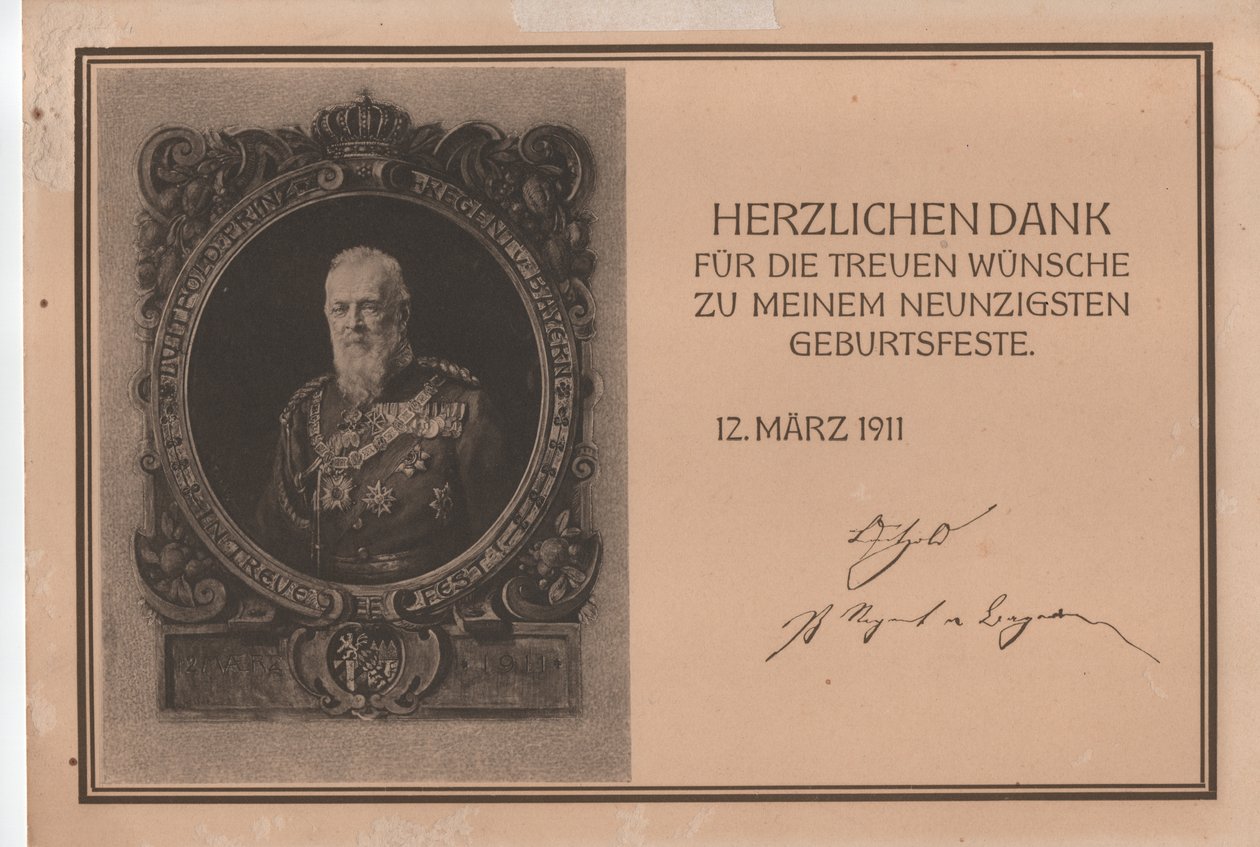 Luitpold Karl Joseph Wilhelm of Bavaria by Unbekannter Künstler