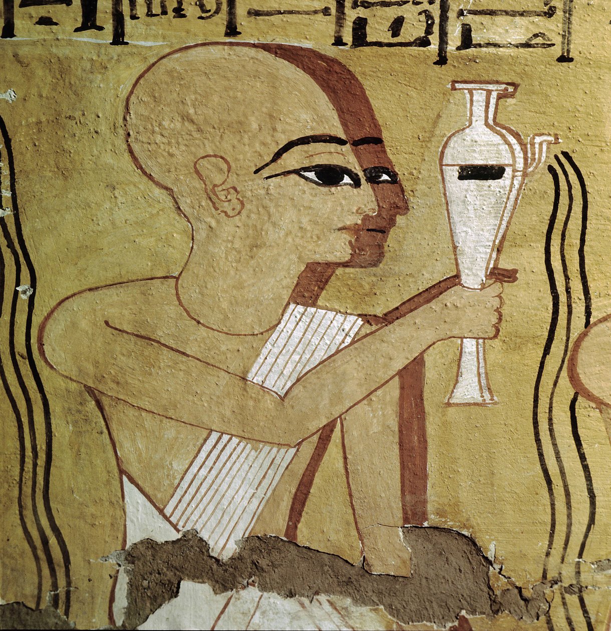 Luxor Thebes: Deir el Medineh, necropolis of artisans. Priests practicing purification. 19th Dynasty tomb by Leopold Blonder