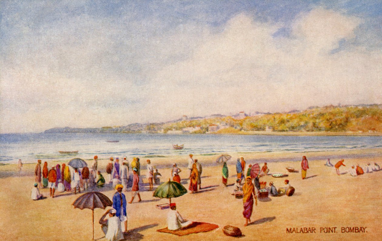 Malabar Point, Bombay, India by Unbekannter Künstler
