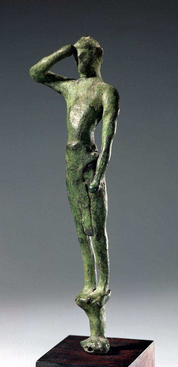 Man at Prayer, Archaic Greek Bronze Sculpture from the Grotto of Psychso, Crete, Late Minoan Period, c.1500 BC by Unbekannt