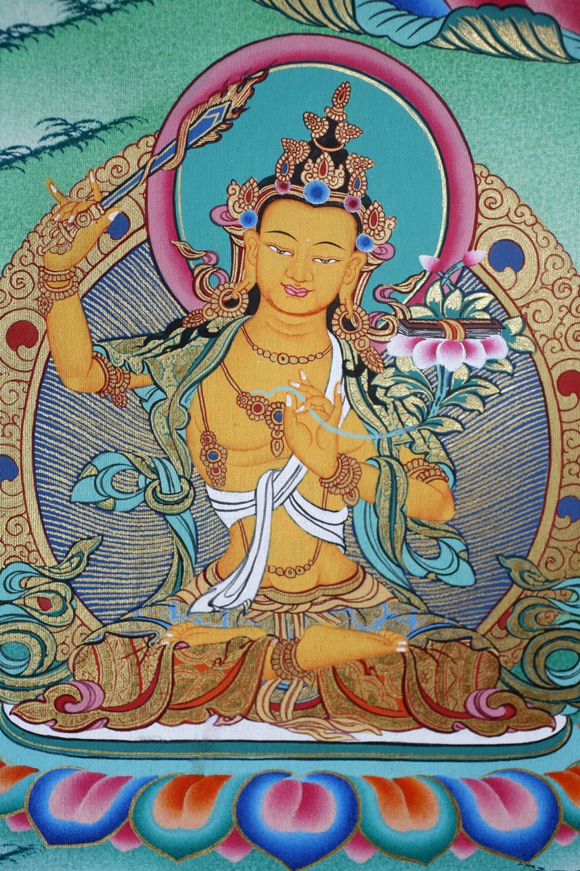 Manjushri, divinity of knowledge, Kopan monastery, Kathmandu, Nepal by Unbekannt