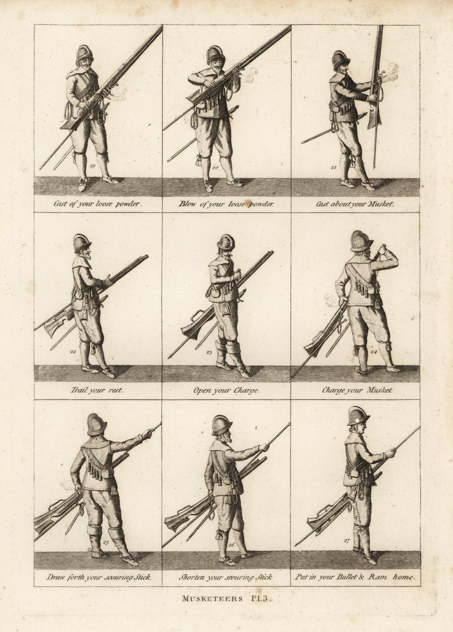 Military exercises of musketeers by Unbekannt