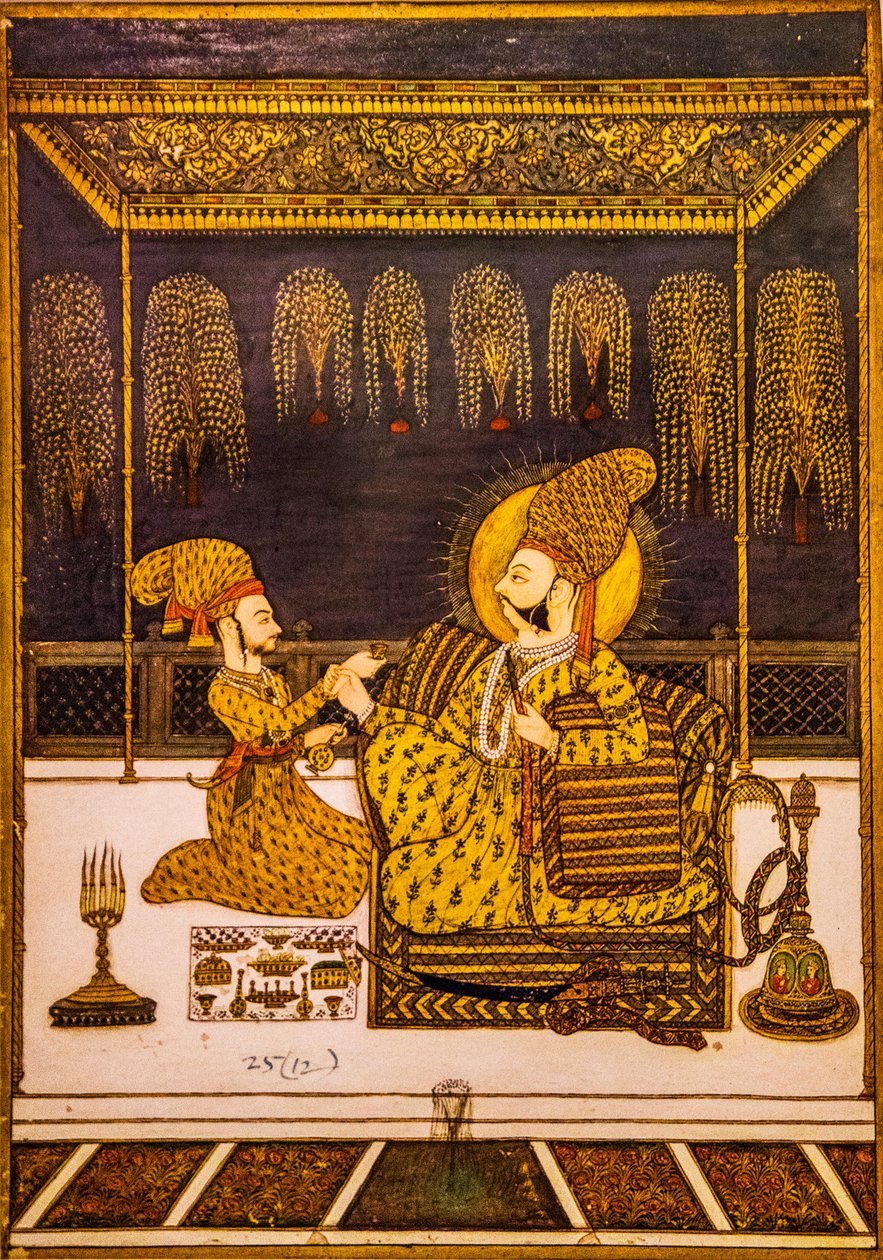 Miniature painting, Meherangarh Fort, Jodhpur, Rajasthan, India, Asia by Unbekannter Künstler
