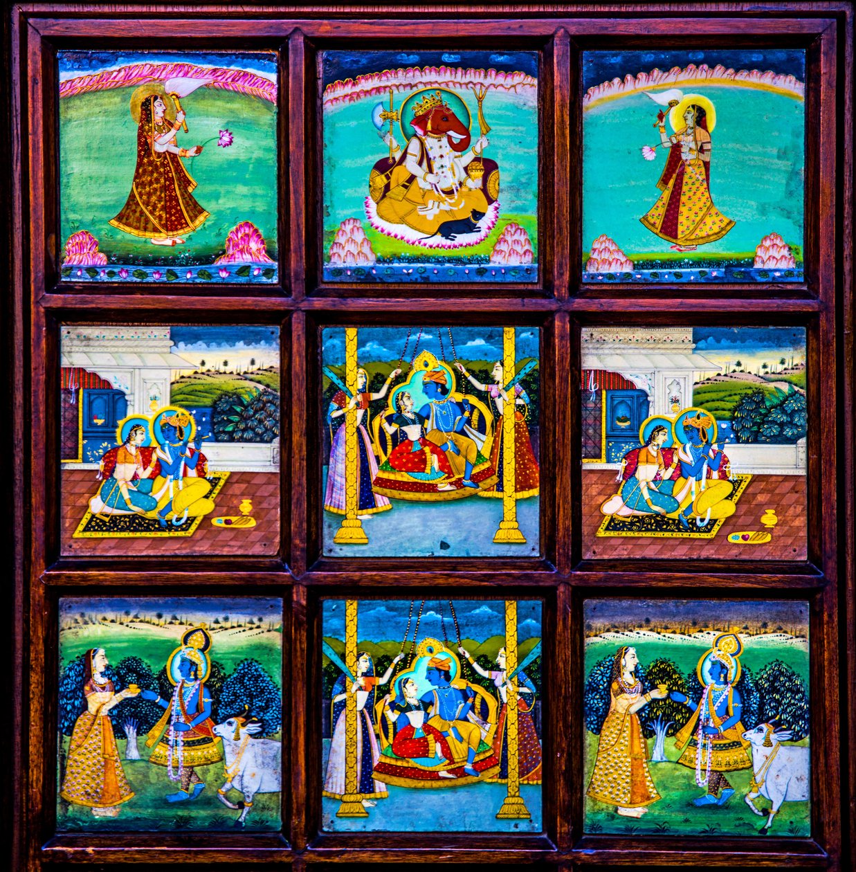 Miniature painting, arts and crafts in Rajasthan, Rajasthan, India, Asia by Unbekannter Künstler