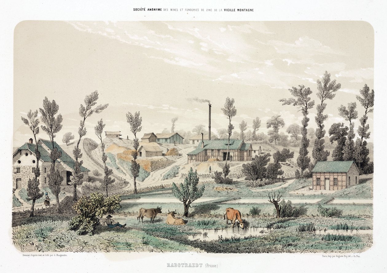Mining, Metal Ores Zinc Mine, Rabotraedt, Prussia by Unbekannt