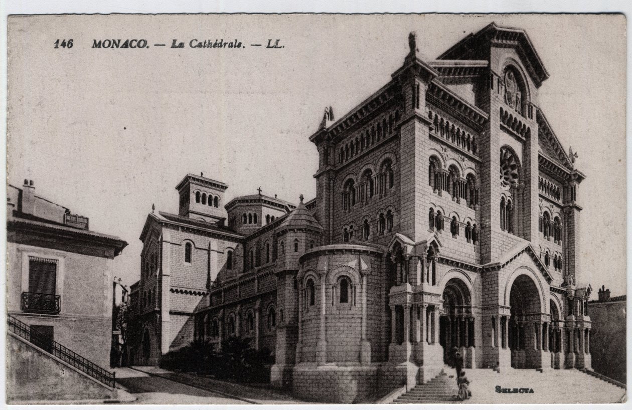 Monaco: Exterior View of the Cathedrale Notre Dame Immaculee by William M. Timlin