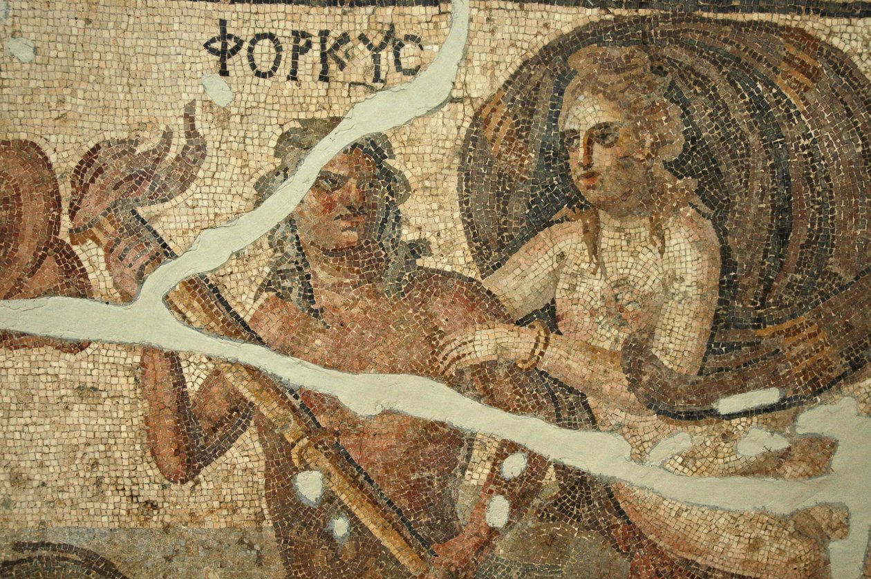 Mosaic of sea scene, Turkey by Unbekannt