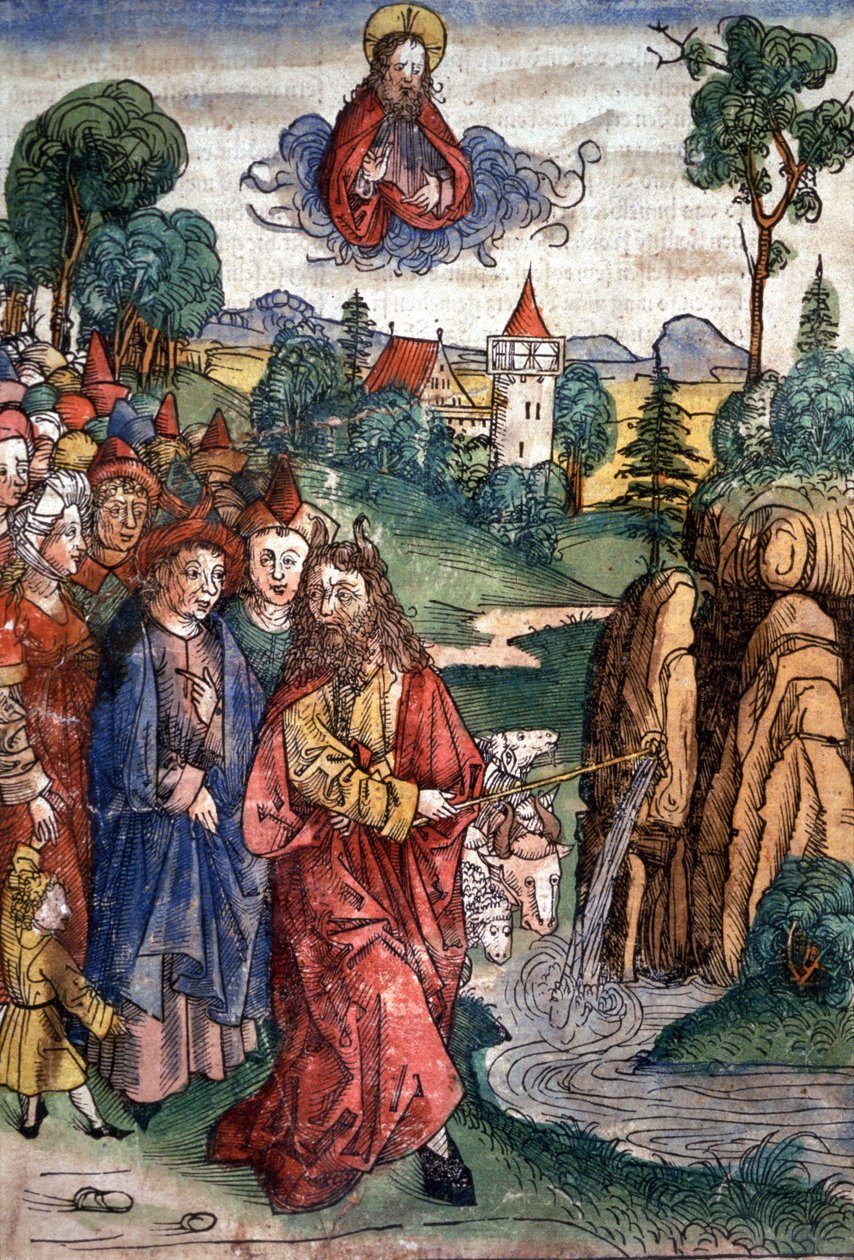 Moses Bringing Forth Water from the Rock by Unbekannter Künstler