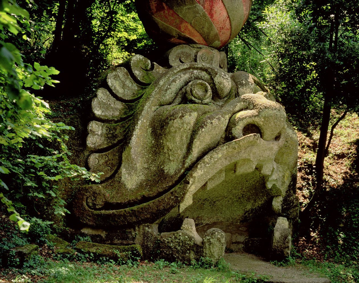 Mouth of a fantastical cave in the form of a monster