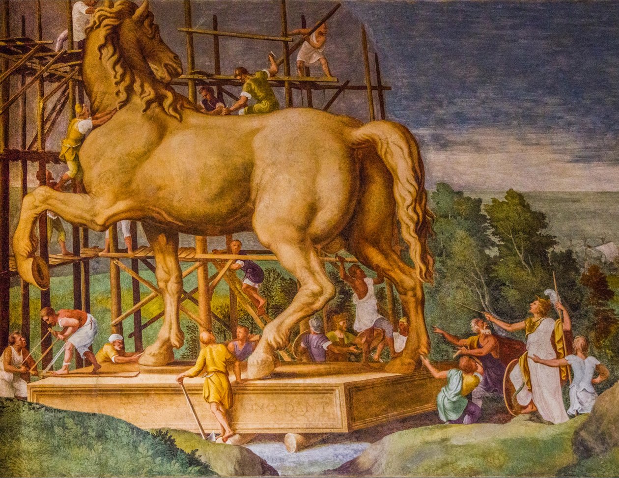 Mural in Palazzo Duccale, Royal Palace, San Giorgio Castle, Mantua, Lombardy, Italy, Europe by Unbekannter Künstler
