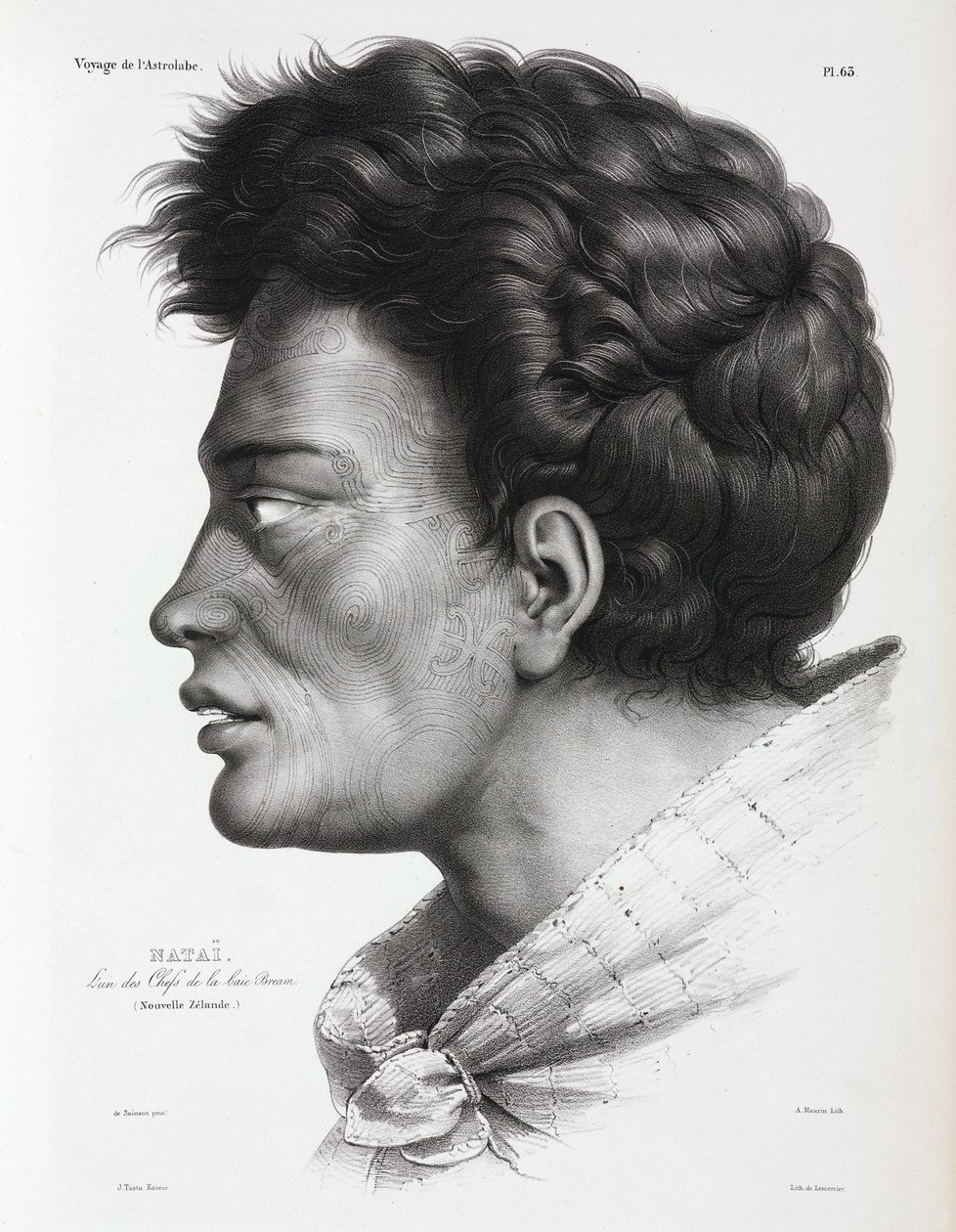 Natai, Maori chief from Bream Bay, New Zealand by Unbekannt