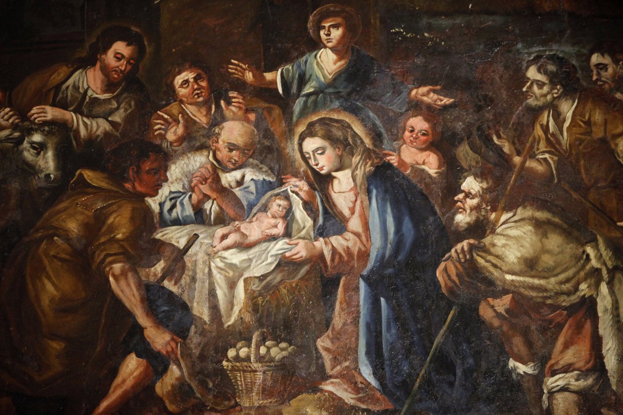 Nativity Painting in Iglesia Ex-Conventual de Ntra. Sra del Carmen, Antequera, Spain by Unbekannt