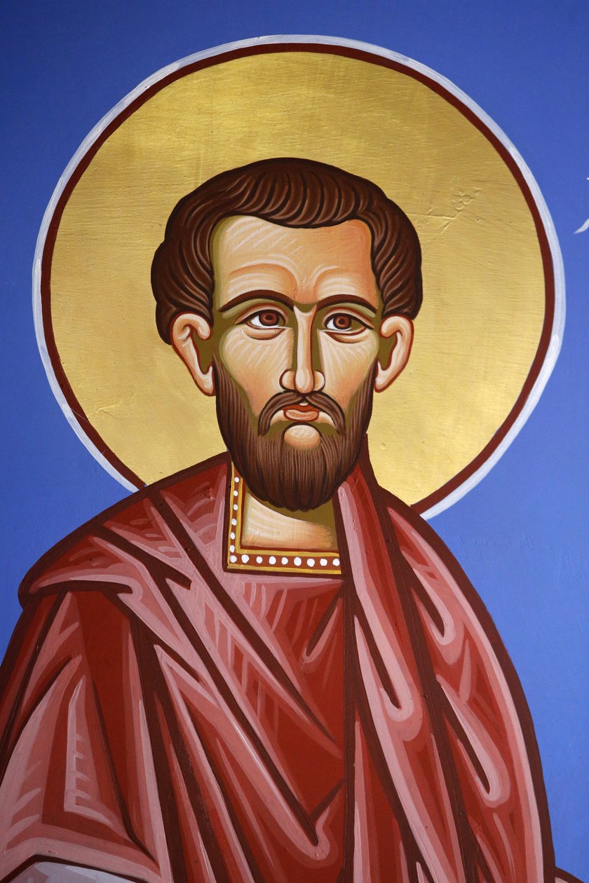 Orthodox Church in Pedoulas, Cyprus: Saint Cosmas Fresco, Pedoulas, Cyprus by Unbekannt