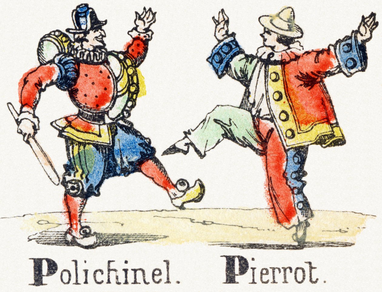P - Polichinelle Pierrot - Child Entertainment Alphabet c.1890 by Unbekannt