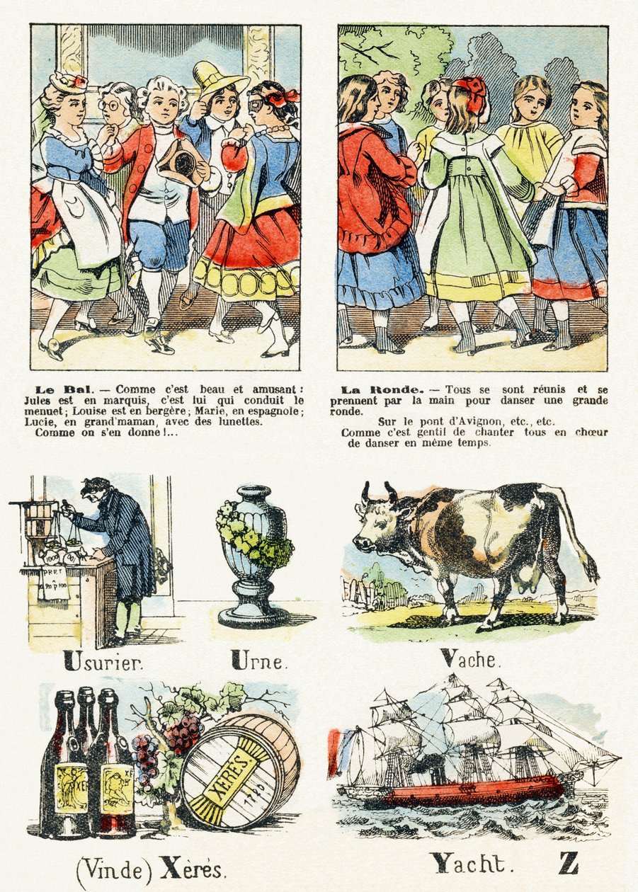 Page 8 - The Costume Ball, The Round - Child Entertainment Alphabet c.1890 by Unbekannt