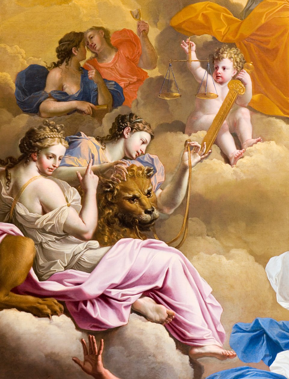 Painted ceiling, Parlement de Bretagne, Rennes, Ille et Vilaine, France by Leopold Blonder