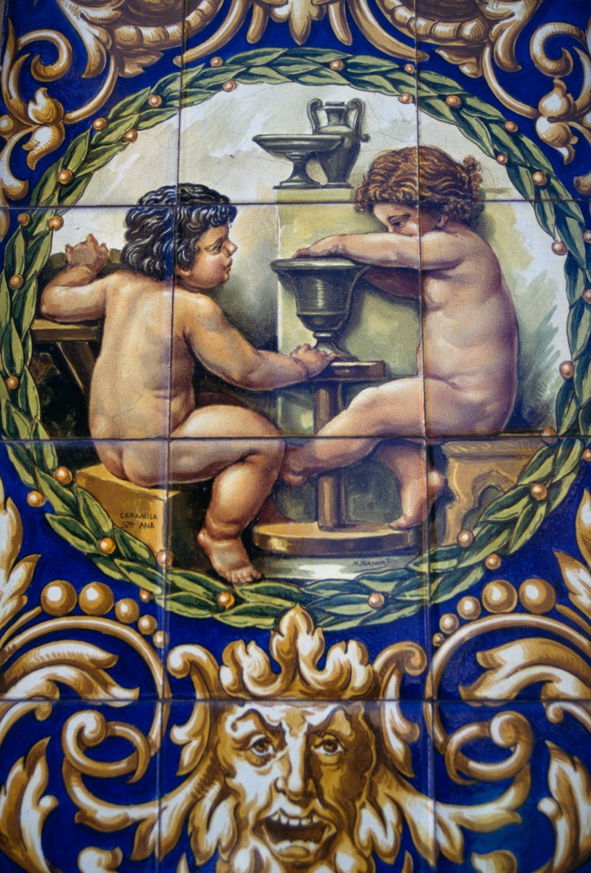 Painted handmade ceramics shop, Triana district, Seville, Spain by William M. Timlin