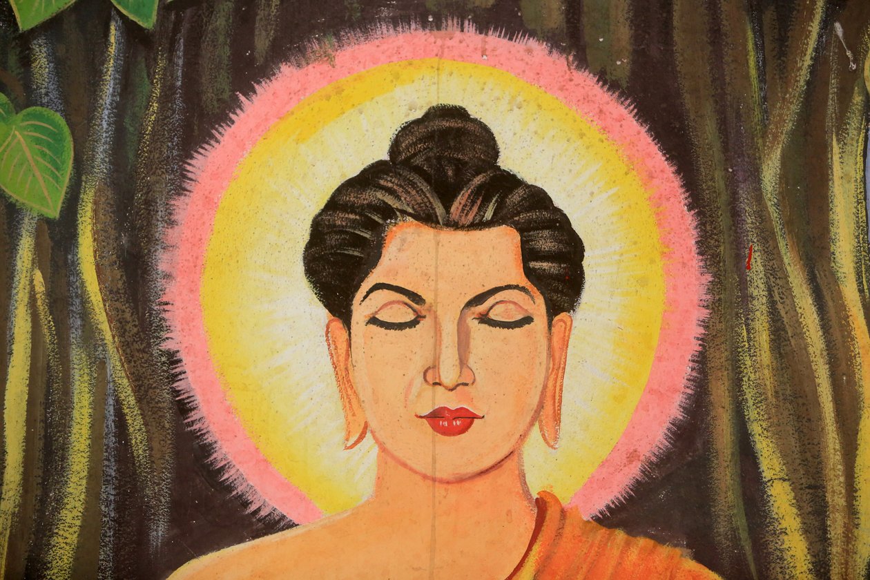 Painting Depicting the Life Story of Shakyamuni Buddha. Wat Naxai, Vientiane, Laos, 2015 by Unbekannt