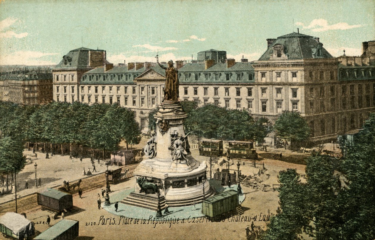 Paris, France: Place de la République and Caserne by Unbekannter Künstler