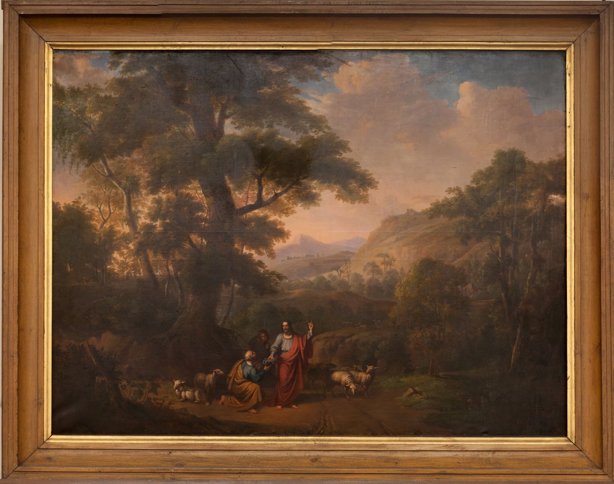 Parish church. Interior. Painting. Christ giving sermon in a landscape. 18th century (?) by Unbekannter Künstler