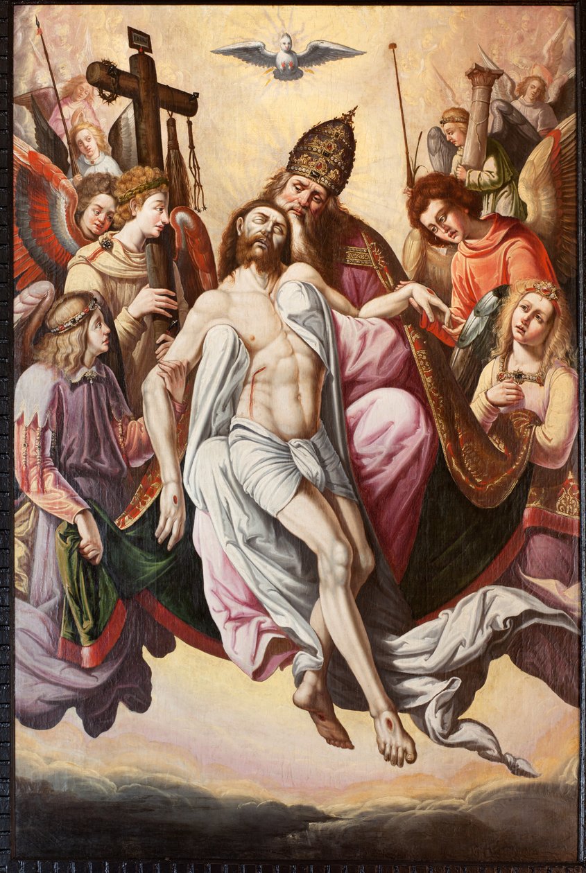 Parish church Sint-Dionysius of Lede. Interior. The choir. A painting. Assumption. by Unbekannter Künstler