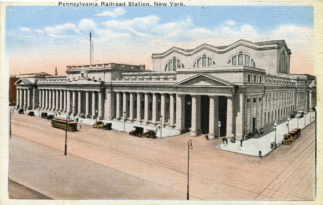 Pennsylvania Railroad Station, New York by Unbekannter Künstler