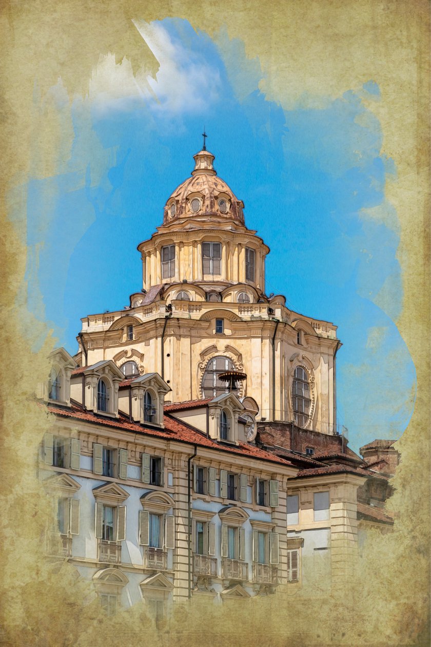 Piazza Castello: church of San Lorenzo, Turin, Piedmont, Italy by Unbekannt