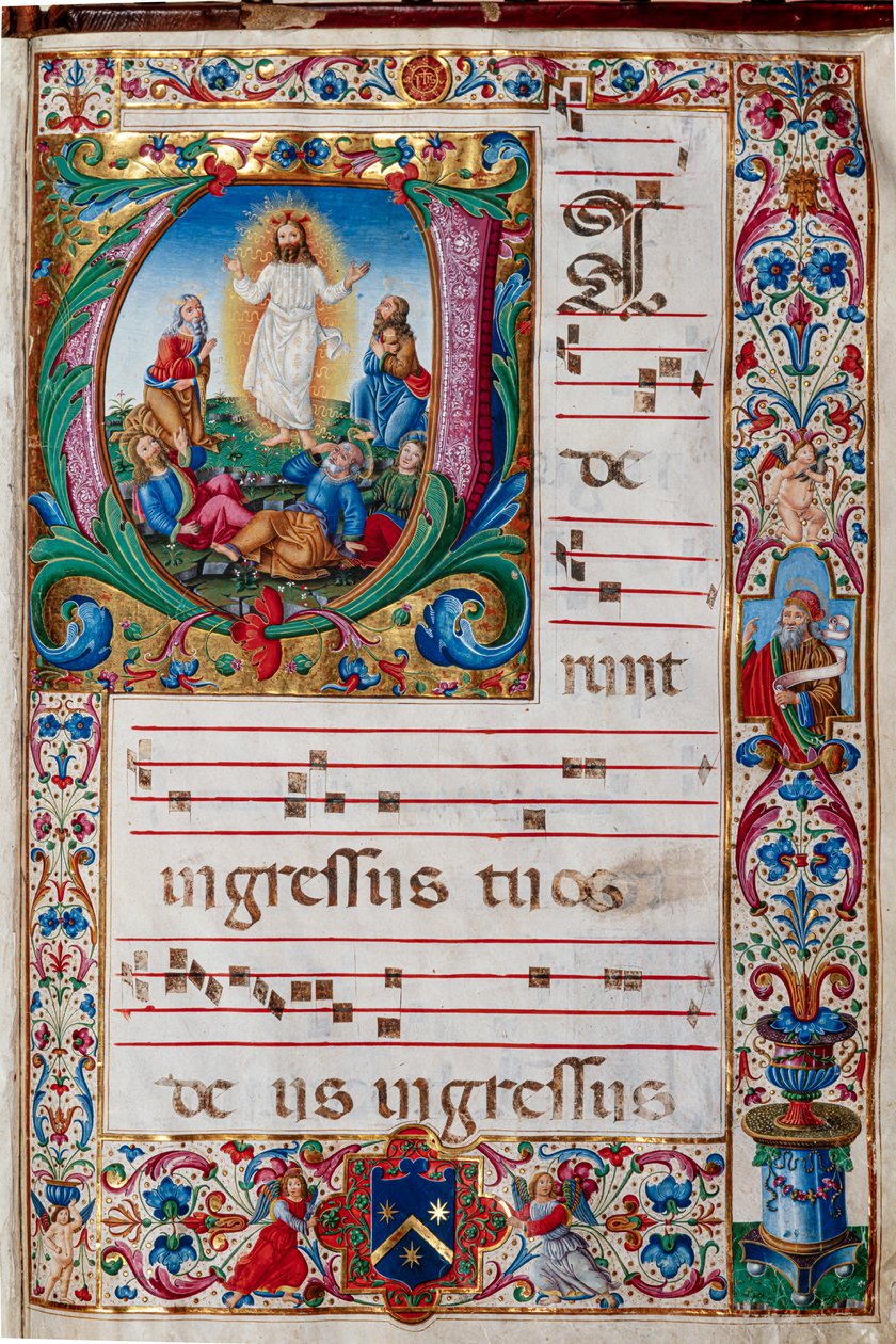 Piccolomini Library: choir book, cod. 29.13, ff. 30r with “Transfiguration” by Unbekannter Künstler