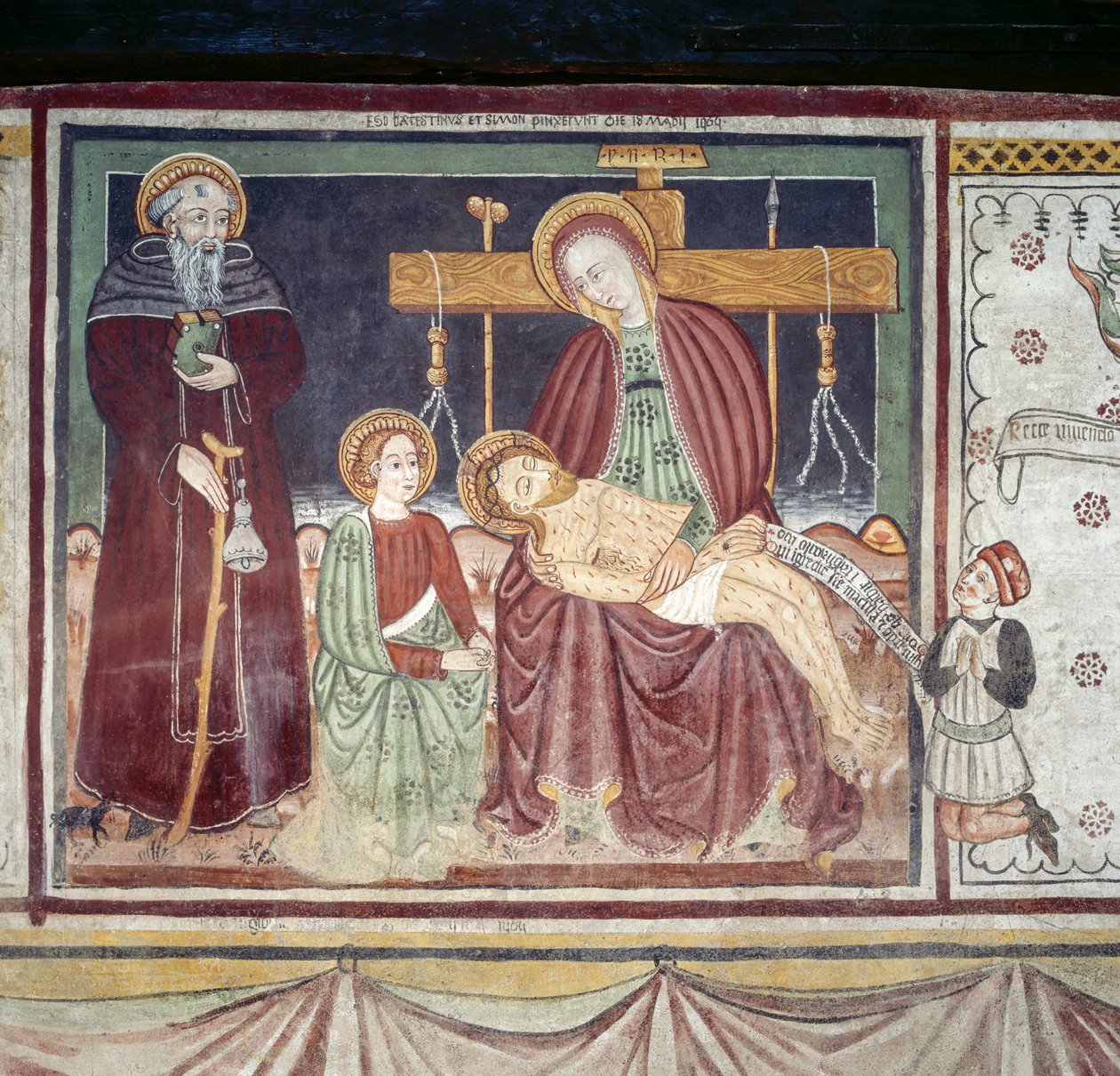 Pieta with St Anthony Abbot, Homo Salvadego Museum, Sacco, Cosio Valtellino, Lombardy, Italy by Benjamin Baud