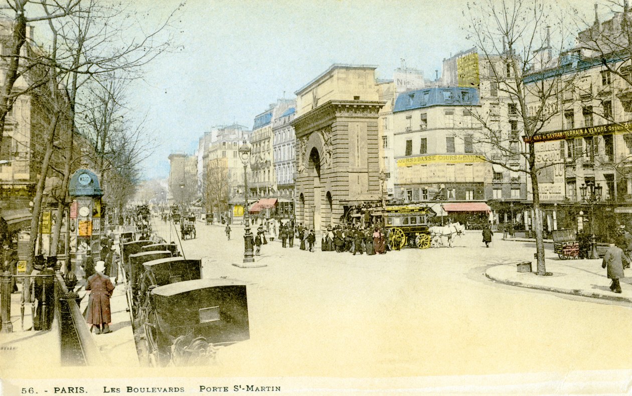 Porte Saint-Martin, Paris, c. 1900 by Unbekannter Künstler