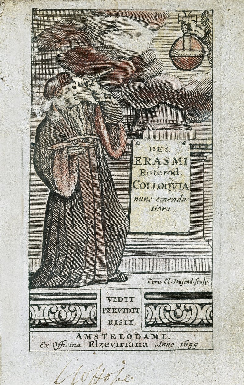 Portrait of Erasmus included in the front page of 
