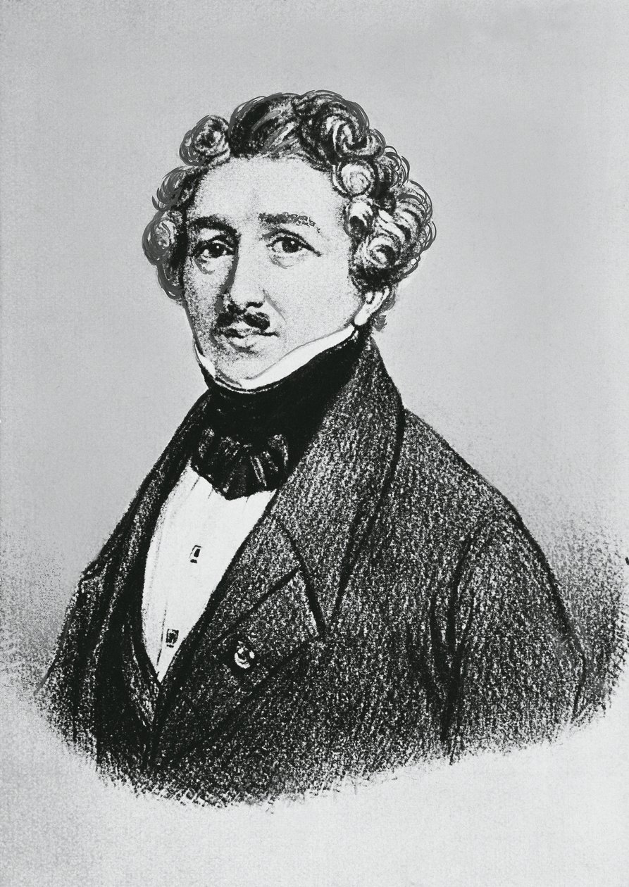 Portrait of Louis-Jacques-Mande Daguerre, French artist, physicist, and chemist by William M. Timlin