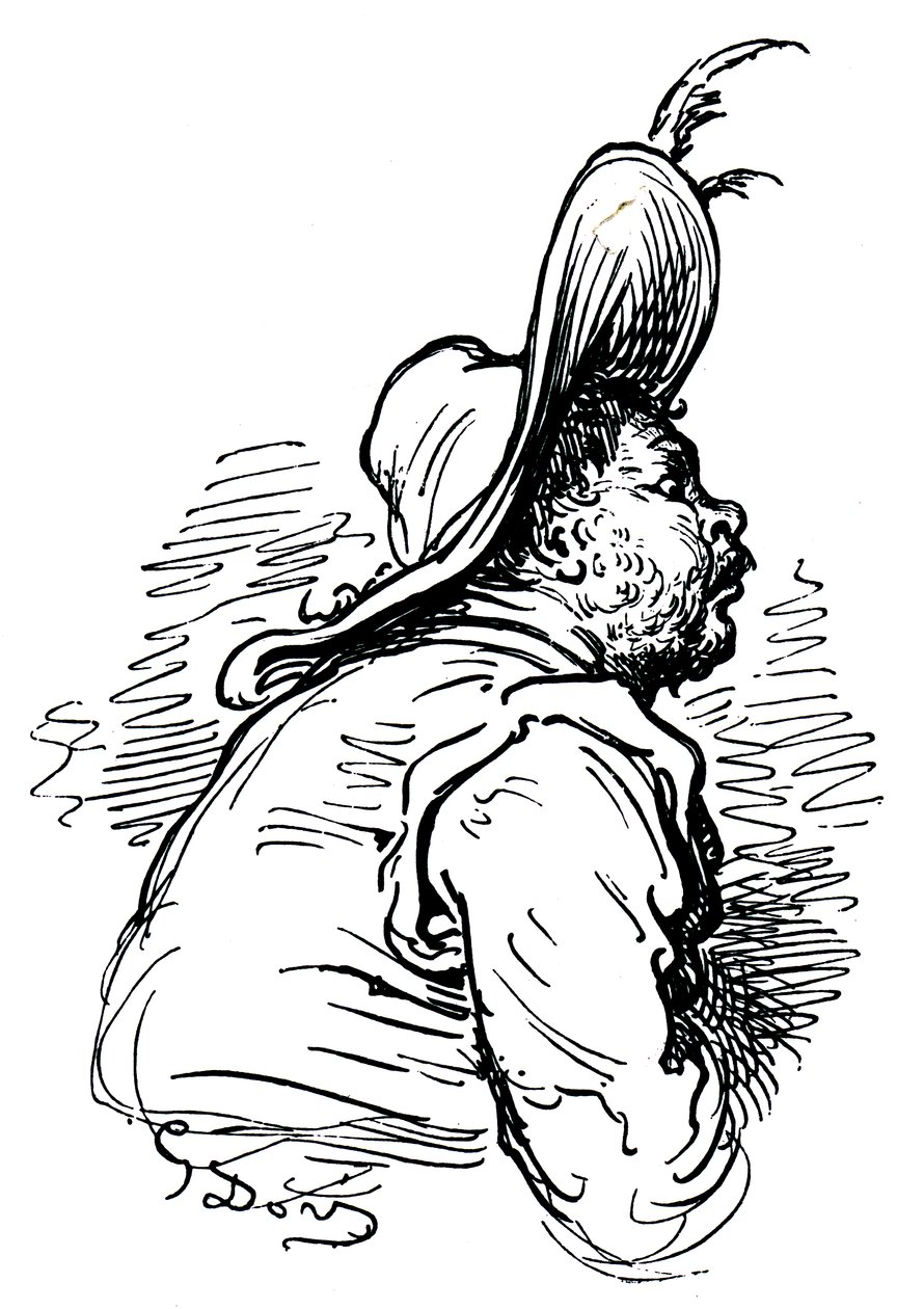 Portrait of Sancho Panza by Unbekannter Künstler