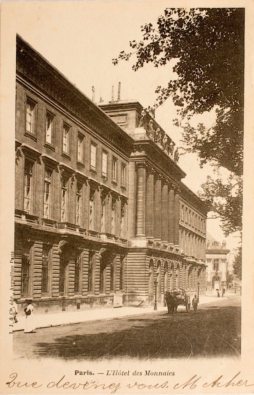 Postcard/Hotel des Monnins/Paris/Seine/Ile de France/France by William M. Timlin