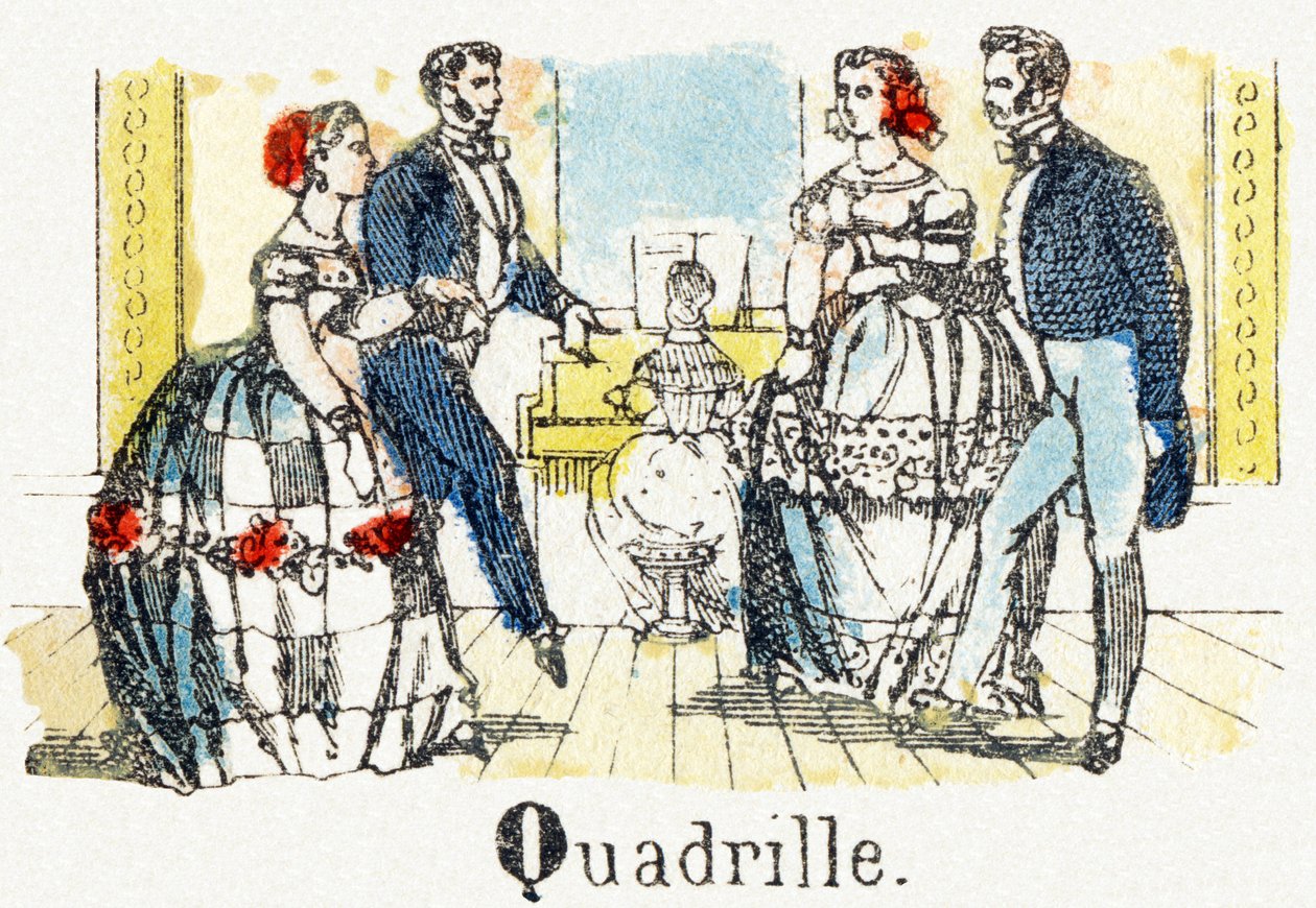 Q: Quadrille - Child Entertainment Alphabet circa 1890 (lithograph) by Unbekannt
