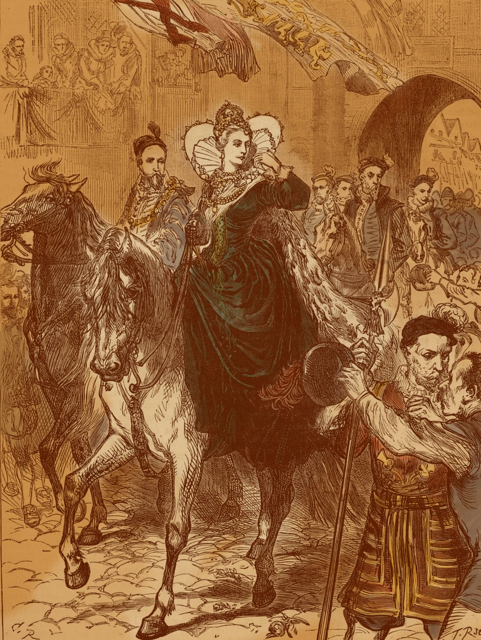 Queen Elizabeth I enters London, 23 December 1558 by Unbekannter Künstler
