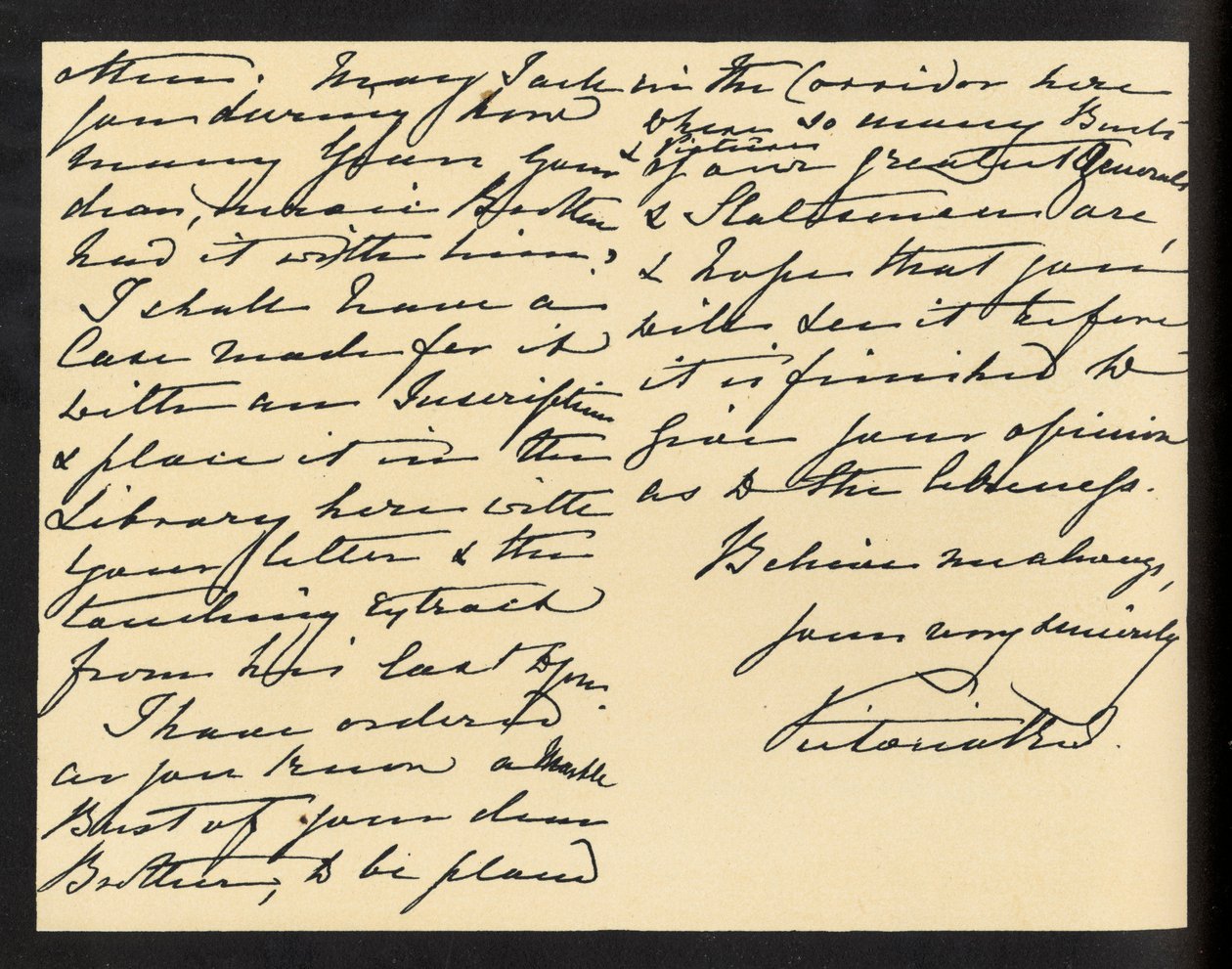 Queen Victoria - handwritten letter to Miss Mary Augusta Gordon, thanking her for the bible that she received as a gift. by Unbekannter Künstler