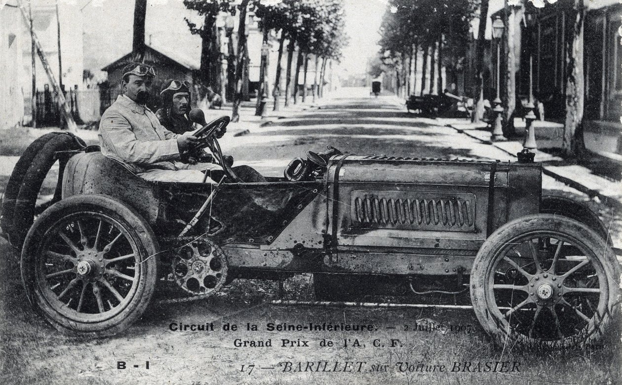 Racing, Grand Prix de France: Barrel driving a Brasier car on the Seine Inferieure circuit, July 2 by Unbekannt