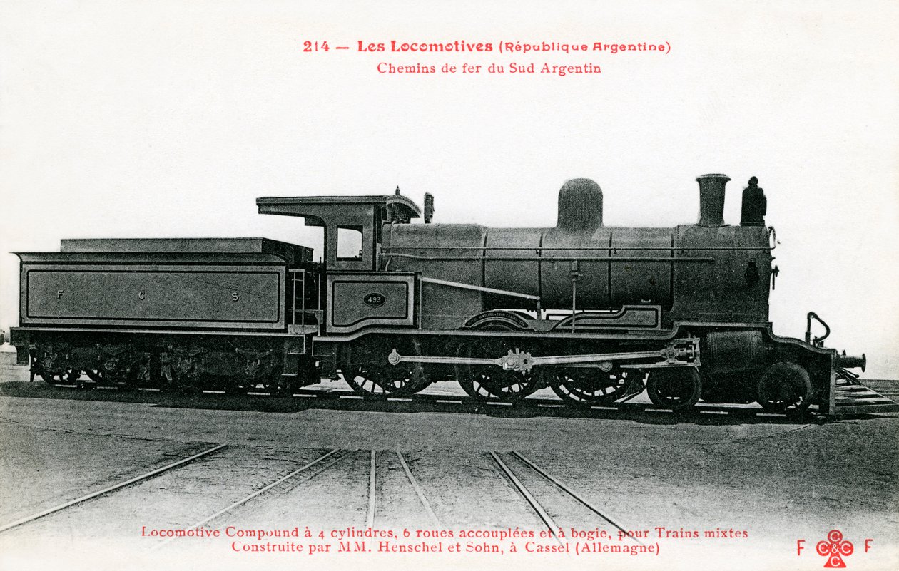 Railway Carriage of South Argentina Railways by Unbekannter Künstler