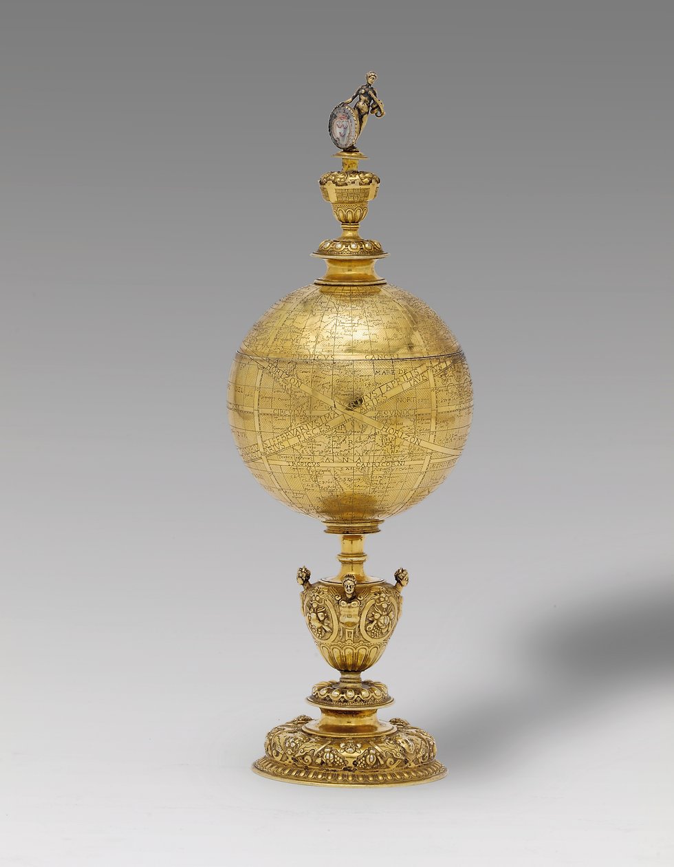 Rare Continental globe cup, North German or Flemish, c.1600 by Unbekannt
